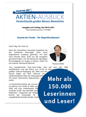 boerse.de Aktien-Ausblick - Deutschlands großer Börsen-Newsletter